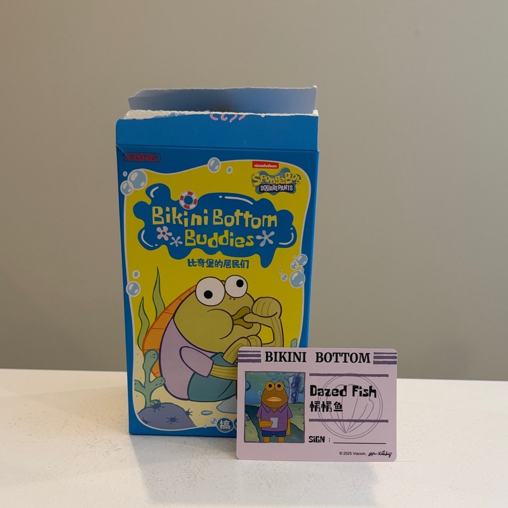 Pop Mart Spongebob Squarepants Bikini Bottom Buddies DAZED FISH Plush Pendant
